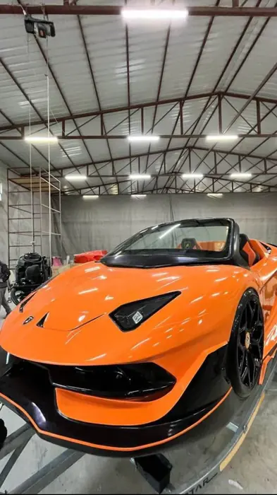 Orange Lamborghini-style Jet Car